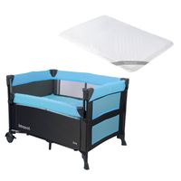 Cuna Playard Colecho Ara Blue + Colchón de Viaje Plegable