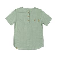 Camisa Lino Zelki Kids LightGreen Gnomo