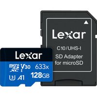 Micro SDXC Lexar 128GB High Performance UHS-I 633x C10 U3