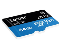 MicroSD LEXAR 64GB high Performance  633x Class 10 U3 A1