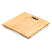 Báscula Digital De Bambú Pantalla Lcd Balaza De Baño 180kg WakesHome