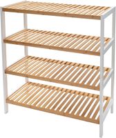 Estante Organizador De Bambu Mueble De Lujo Para Cocina Baño 4 Niveles | Alto 55cm