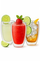 Set 4 Tazas Espresso Doble Pared 350ml Frio Caliente Sin Asa taza mug transparente