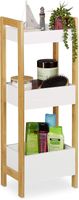 Mueble Baño Cocina 3 Niveles Con Cestas Estante Hogar Bambú Wakeshome