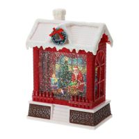 Luces De Navidad Casita Adorno De Pascua para Arbol Navideño Rojo