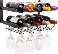 Soporte Botellas De Vino Rack Colgador Copas De Vino Vinera Vinero 8