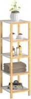 Estante Organizador De Bambu Mueble De Lujo Para Cocina Baño 5 Niveles | Alto 140cm