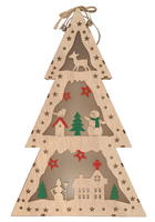 Árbol Navideño De Madera Escritorio Mini Arbolito De Navidad Madera