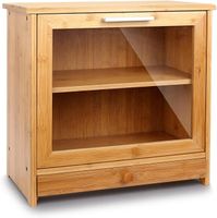 Caja De Pan Panera De Bambu Madera Cocina Decorativa Grande Cuadrada