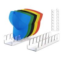 Pack 2 Colgadores Gorras Ganchos Organizador Para 7 Jockey Transparente