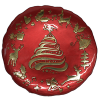 Bandeja Decorativa De Mesa Para Cena De Navidad Con Relieve