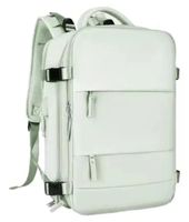 Mochila De Viaje Cabina Avión Impermeable Viral Zapatos Usb Color Verde