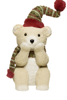 Adorno Para Arbol De Navidad Oso Peluche Pascuero Navideño 25cm