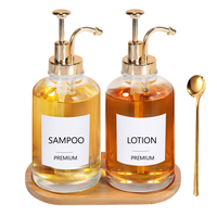 2 Dispensador De Jarabe, Botella De Sirope De Cafe 500ml Dorado WakesHome