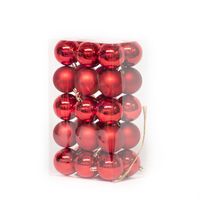 PACK 30 ESFERAS NAVIDEÑA BAMBALINAS ADORNOS ARBOLITO NAVIDAD 6CM