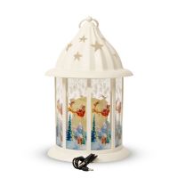 Adorno De Navidad Candelabro Led Farola Centro De Mesa Usb