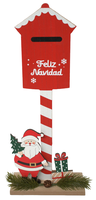 Letrero Buzon De Santa Decorativo Adorno De Navidad 33x14cm