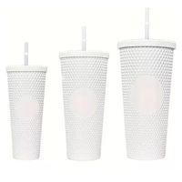 Pack De 3 Vasos Tumbler Tipo Starbucks Con Bombilla Y Tapa