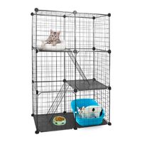 Jaula Corral Armable De 3 Niveles Para Mascotas 24 Paneles