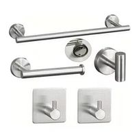 Set De 5 Accesorios De Baño Acero Inoxidable