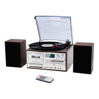Tornamesa Bluetooth Con Cd Y Cassette + Parlantes Externos