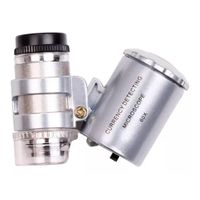 Microscopio Lupa De Bolsillo Luz Led/uv 60x