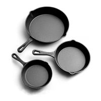 Set De 3 Sartenes De Hierro Fundido 16 20 Y 25cm Cocina