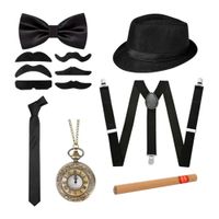 Set De Disfraz Fiesta De Gatsby 12 Piezas Para Hombre De Los Años 20