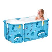 Bañera Plegable Portátil Adultos Y Niños Balde Spa 110×55cm