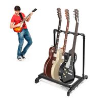 Atril Soporte Triple Para Guitarra Y Bajo Portatil