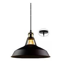 Lampara Colgante Retro Campana Aluminio Soquetee27+ampolleta