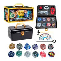 Set12 Beyblades Metal Fusion Con Maleta Lanzadores Bayblades