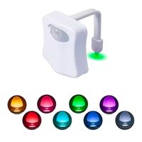 Luz Led Para Inodoro Wc Baño Con Sensor Movimiento 8 Colores
