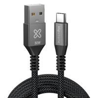 Klip Xtreme Cable Trenzado USB-A USB-C PowerGo 050 30W 3m