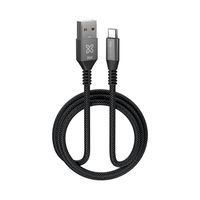 Klip Xtreme Cable Trenzado USB-A USB-C PowerGo 050 30W 1m