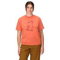 Polera Marmot Mujer Flower Marty Tee Ss Naranjo