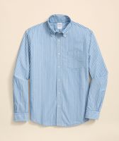 Camisa Brooks Brothers Hombre Ni Frdy Poplin Bengal Stripe Reg Azul