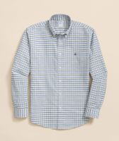 Camisa Brooks Brothers Hombre Ni Oxf Tattersall Reg Azul
