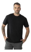 Polera Kivül Hombre Phrases Reciclada Negro