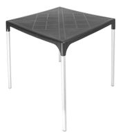 Mesa Plástica Exterior 75x70x70cm Negra Dvp Color Negro