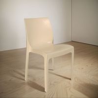 Silla Plástica Taupe Resistente Con Filtro Uv Dvp