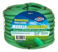 Manguera Pvc Reforzada 50mts 3/4 Pulgadas Dvp Color Verde