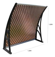 Alero Policarbonato Curvo Negro Treillage De 1,0x1,2 Mts