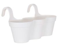 Maceta Balcón triple blanco