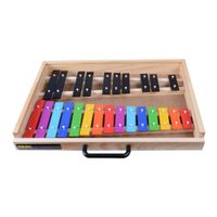 METALOFONO 25 NOTAS COLOR CON CAJA MADERA RMX