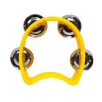 PANDERO 4"" PLÁSTICO AMARILLO MOD.CJ-4-YL HONDO