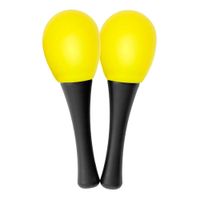 PAR DE SONORAS - MARACAS PARA NIÑOS, ESCUELAS 13X4 COLOR AMARILLO RMX SRK-134 AMARILLO