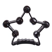 PANDERO FORMA DE ESTRELLA NEGRO TR-10 RMX