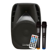 CAJA ACUSTICA PORTABLE CON 2 MICROFONOS + BLUETOOTH CARVERPRO