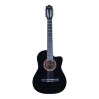 GUITARRA CUTAWAY 39 CUERDAS NYLON NEGRA ZARAGOZA